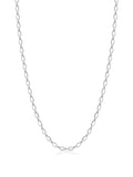 Nialaya Men's Necklace Sterling Silver Faceted Cable Chain 22 Inches / 55.88 cm MNEC_329