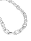 Nialaya Men's Necklace Sterling Silver Paperclip Chain 22 Inches / 55.88 cm