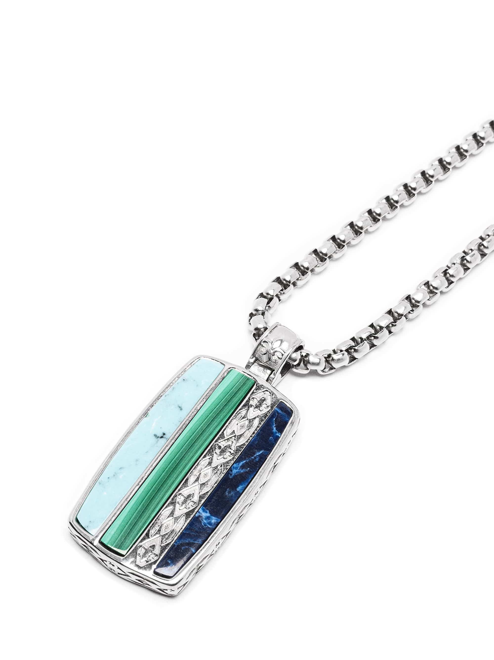 Nialaya Men's Necklace The Trinity Dog Tag The Trinity Dog Tag