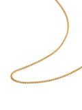 Nialaya Men's Necklace Thin Gold Filled Sterling Silver Box Chain 22 Inches / 55.88 cm MNEC_369