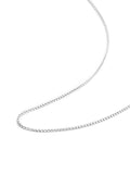 Nialaya Men's Necklace Thin Sterling Silver Box Chain 22 Inches / 55.88 cm MNEC_370