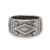 Engraved Vintage Sterling Silver Ring