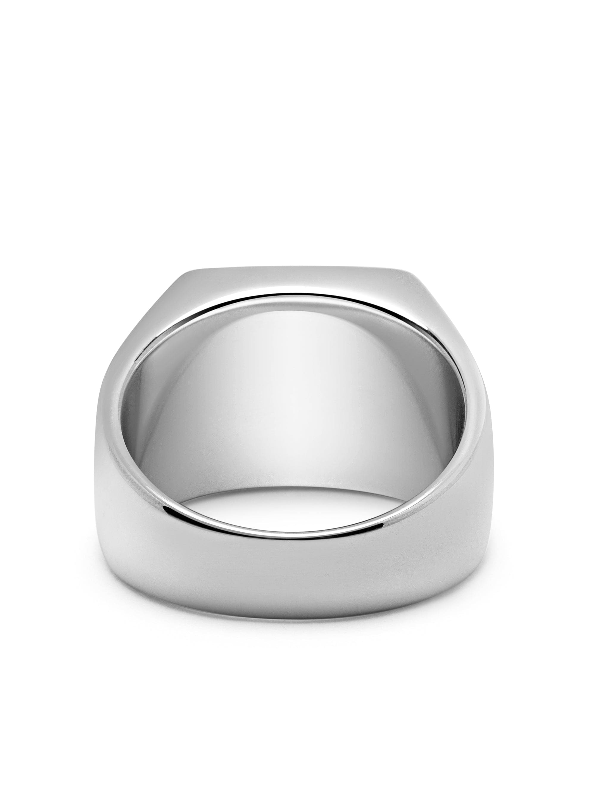 Nialaya Men's Ring Green Zircon Signet Ring in Silver Green Zircon Signet Ring in Silver