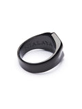 Nialaya Men's Ring Men's Black Shield Ring