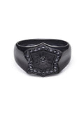 Nialaya Men's Ring Men's Black Shield Ring