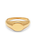 Nialaya Men's Ring Men's Gold Mini Signet Ring