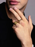 Nialaya Men's Ring Men's Gold Panther Ring