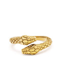 Nialaya Men's Ring Men's Gold Plated Vintage Snake Ring