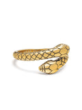 Nialaya Men's Ring Men's Gold Plated Vintage Snake Ring