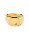 Nialaya Men's Ring Men's Limited Edition X Engraved Ring 12 MRING_089