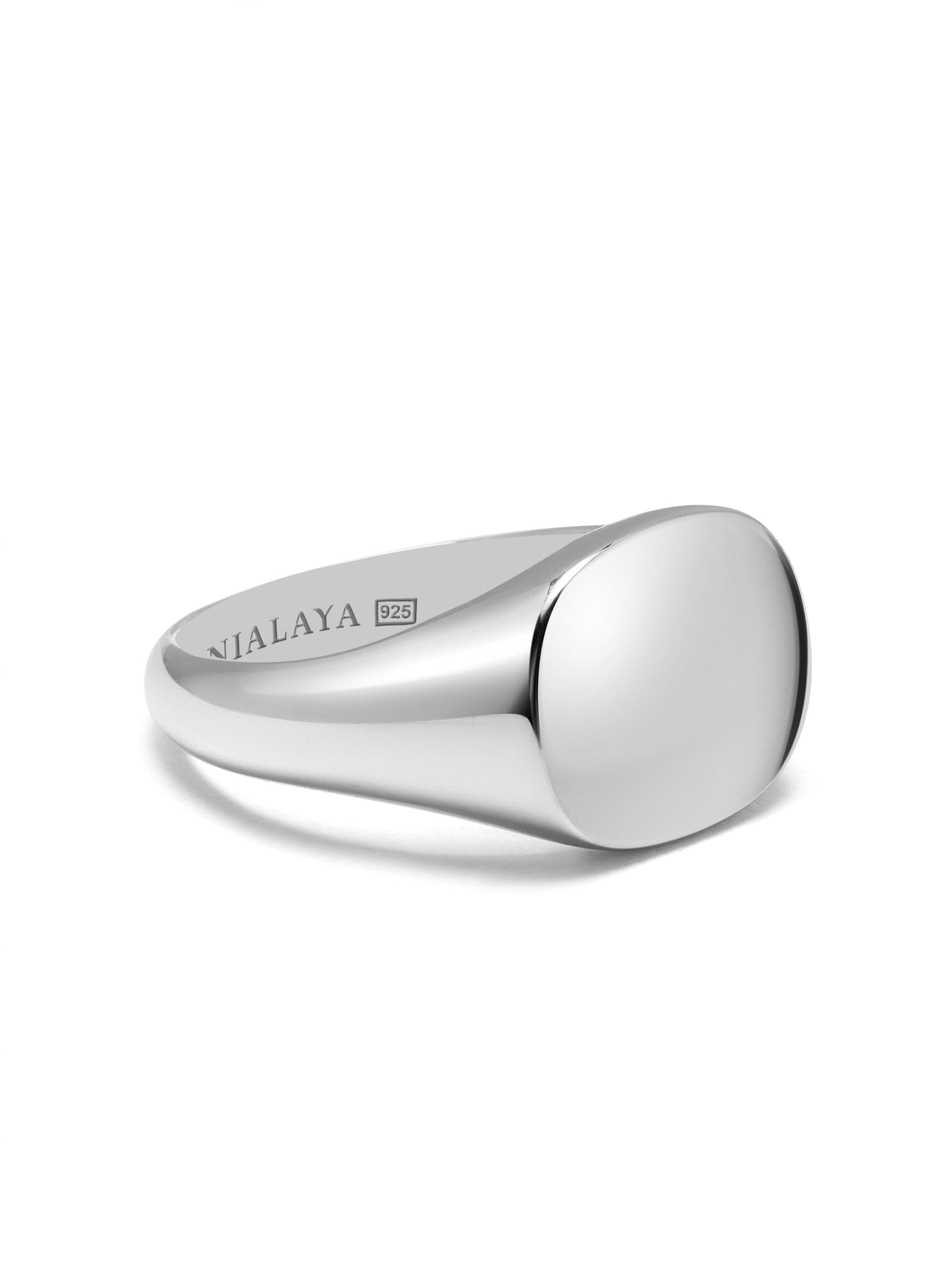 One Off Rings For Men Men's Rectangle Sterling Silver Signet Ring – Nialaya