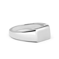 Men's Rectangle Sterling Silver Signet Ring