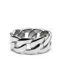 Nialaya Men's Ring Men's Silver Chain Ring
