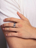 Nialaya Men's Ring Men's Silver Chain Ring