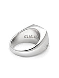 Nialaya Men's Ring Men's Silver Signet Ring with Onyx