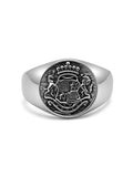 Nialaya Men's Ring Men's Stainless Steel Crest Ring