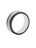 Nialaya Men's Ring Men's Titanium and Carbon Cable Ring