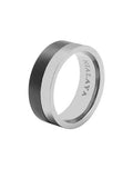 Nialaya Men's Ring Men's Titanium and Carbon Fiber Band Ring