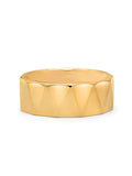 Nialaya Men's Ring Triangle Gold Band Ring