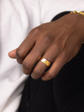 Nialaya Men's Ring Triangle Gold Band Ring
