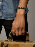 Nialaya Men's Ring Vintage Gold Sterling Silver Signet Ring with Brown Tiger Eye