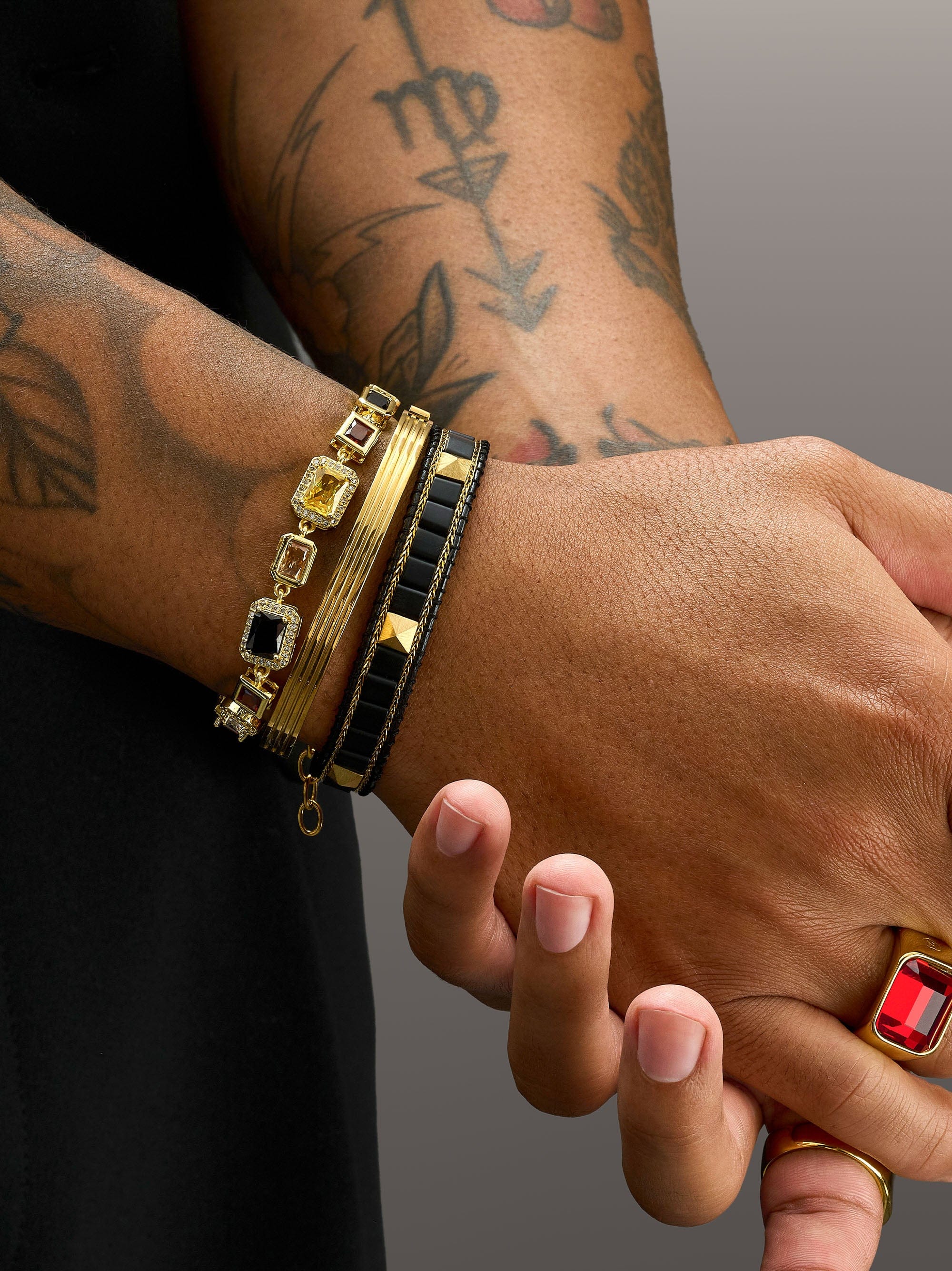 Nialaya Men's Stack Bracelet December Stack December Stack