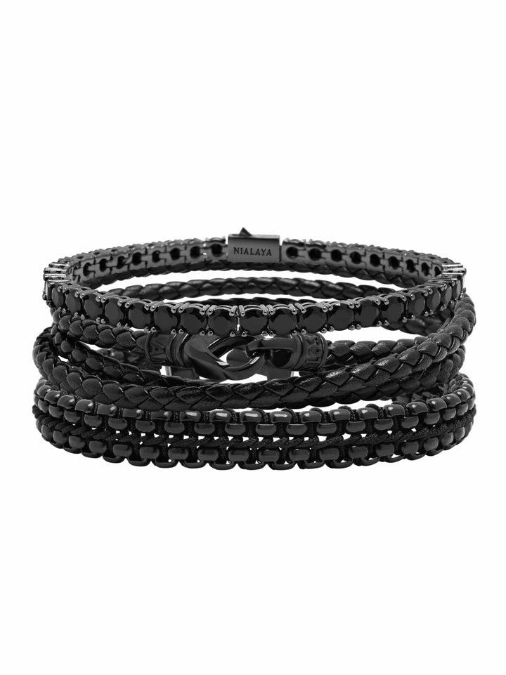 Men’s Bracelet Stacks, Stackable Bracelets for Men | Nialaya Jewelry
