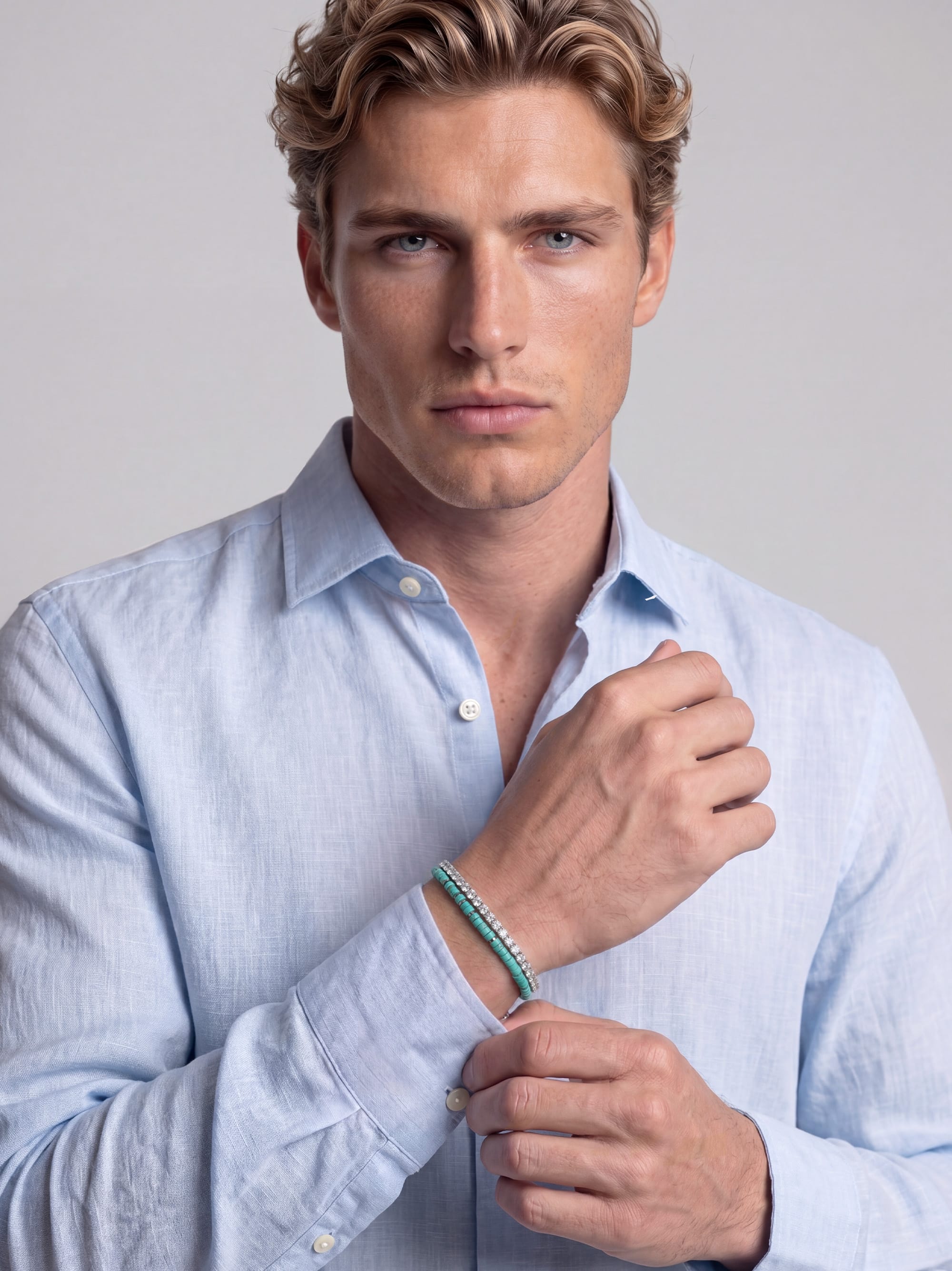Nialaya Men's Stack Bracelet Ocean Spirit Stack Ocean Spirit Stack