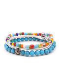 Nialaya Men's Stack Bracelet The Mykonos Stack