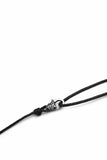 Nialaya Men's String Bracelet Black Wrap-Around String Bracelet with Sterling Silver Lock MST_067