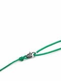 Nialaya Men's String Bracelet Green Wrap-Around String Bracelet with Sterling Silver Lock Green Wrap-Around String Bracelet with Sterling Silver Lock MST_068