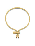Nialaya Men's String Bracelet Men's Beige String Bracelet with Adjustable Gold Lock MST_082
