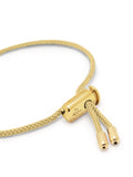 Nialaya Men's String Bracelet Men's Beige String Bracelet with Adjustable Gold Lock MST_082