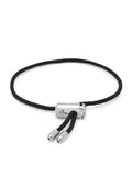 Nialaya Men's String Bracelet Men's Black String Bracelet with Adjustable Silver Lock MST_039