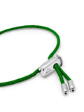 Nialaya Men's String Bracelet Men's Green String Bracelet with Adjustable Silver Lock MST_050