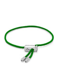 Nialaya Men's String Bracelet Men's Green String Bracelet with Adjustable Silver Lock MST_050