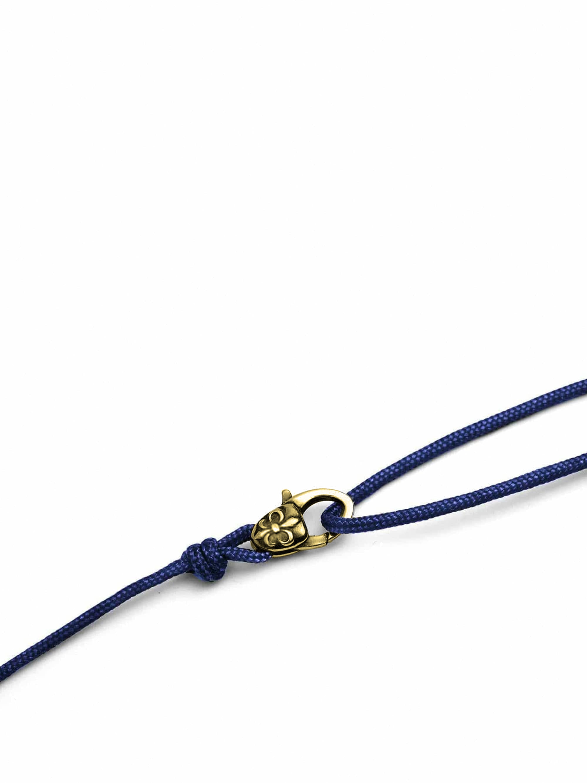 Nialaya Men's String Bracelet Navy Wrap-Around String Bracelet with Gold Plating Navy Wrap-Around String Bracelet with Gold Plating MST_089