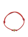 Nialaya Men's String Bracelet Red String Bracelet with Gold MST_001