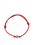 Red String Bracelet with Silver