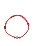 Nialaya Men's String Bracelet Red String Bracelet with Silver MST_004