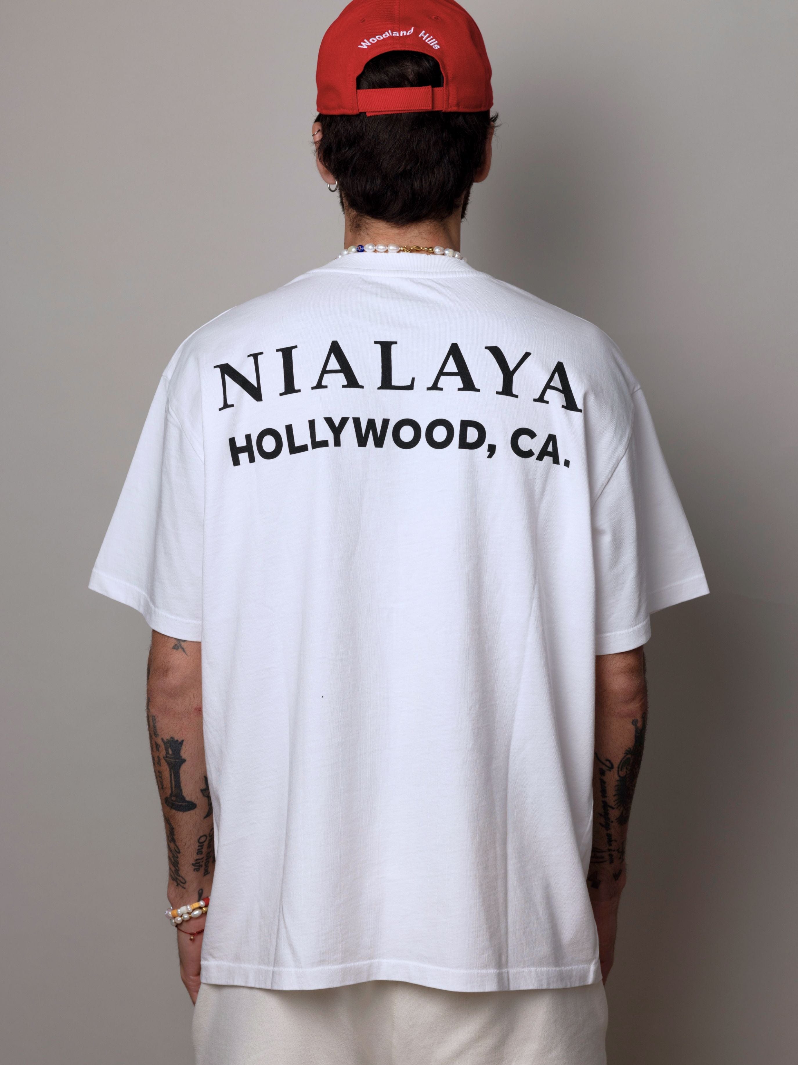 Nialaya T-Shirt Classic Nialaya Logo Tee in White