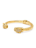 Women's CZ Panther Bangle in Gold