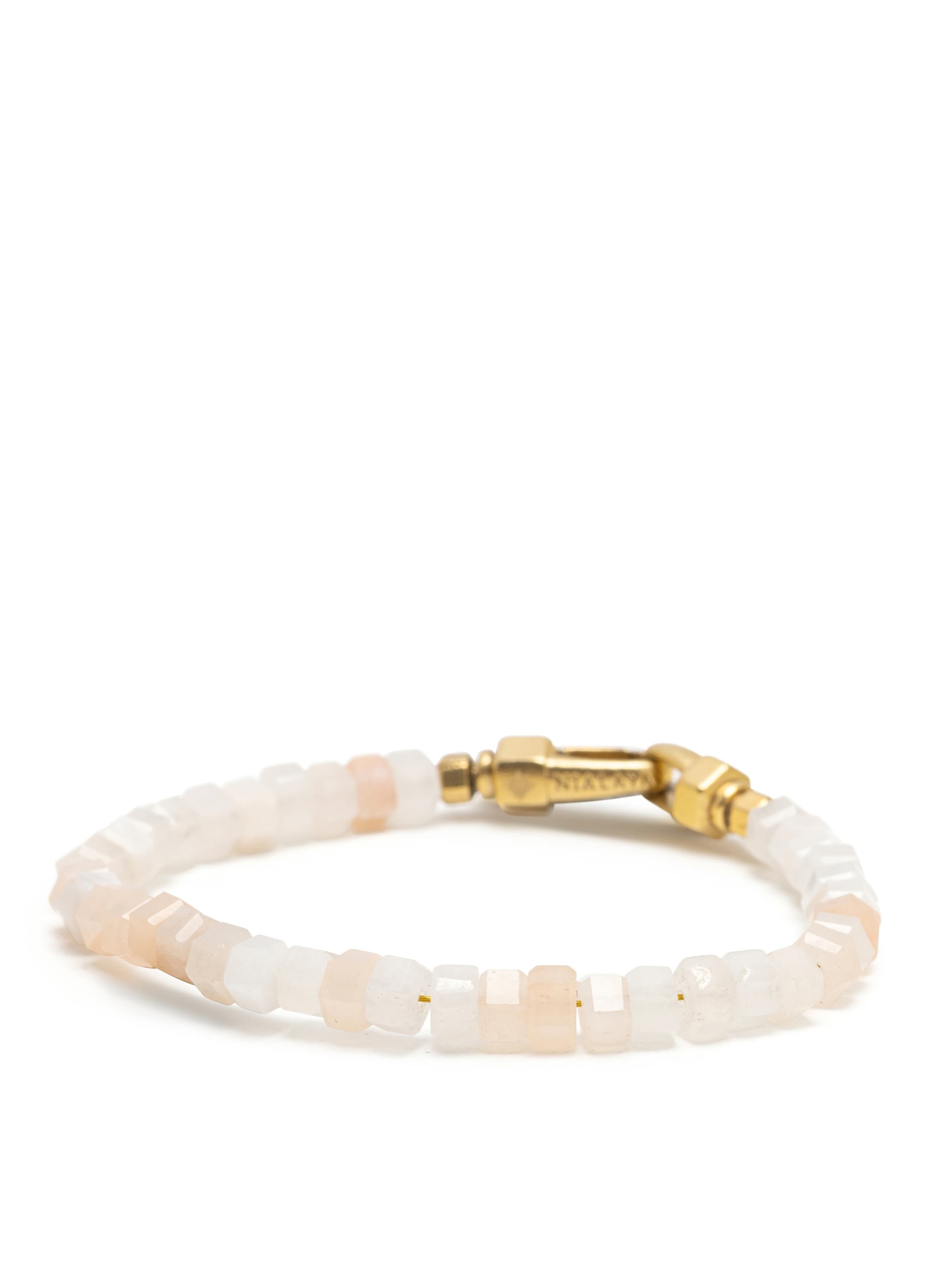 Nialaya Women's Beaded Bracelet Pink Aventurine Mini Hexagon Bracelet Pink Aventurine Mini Hexagon Bracelet