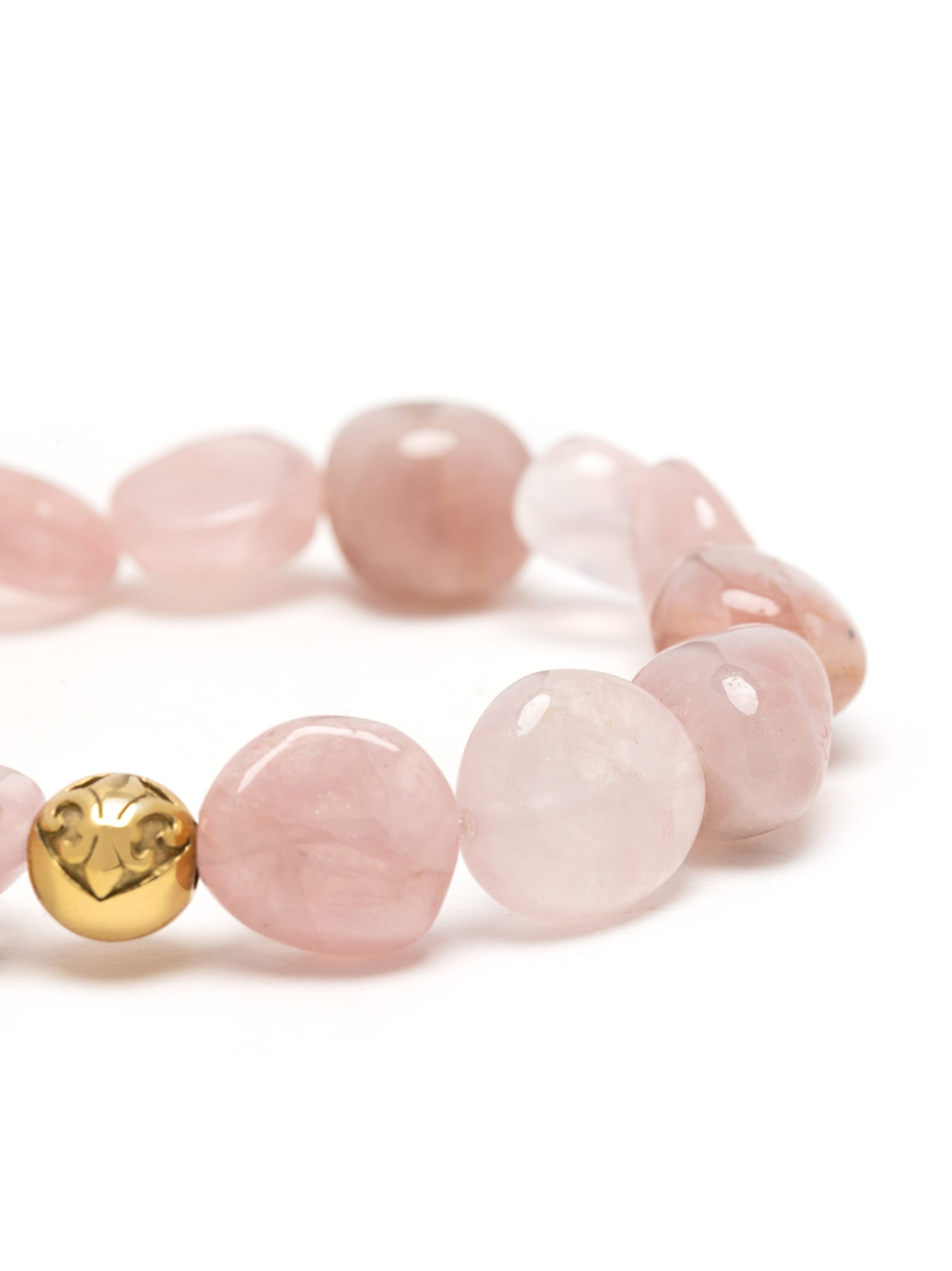 Nialaya Women's Beaded Bracelet Rose Quartz Gemstone Bracelet Rose Quartz Gemstone Bracelet