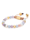 Nialaya Women's Beaded Bracelet Women's Beaded Bracelet with Aquamarine, Amethyst Lavender, Cherry Quartz, Pearls and Botswana Agate