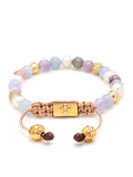 Nialaya Women's Beaded Bracelet Women's Beaded Bracelet with Aquamarine, Amethyst Lavender, Cherry Quartz, Pearls and Botswana Agate