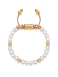 Nialaya Women's Beaded Bracelet Women's Beaded Bracelet with Pearl and Gold