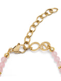 Nialaya Women's Beaded Bracelet Women's Beaded Bracelet with Pink Opal and Mini Pearls