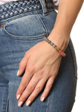 Nialaya Women's Beaded Bracelet Women's Bracelet Gold Plated Buddha with Cherry Quartz & Labrodite