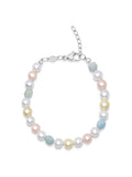 Women's Pearl Bracelet with Faceted Amazonite